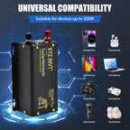 300W Pure Sine Wave Inverter DC 36V to AC 110V 120V Power Converter 600W Peak with LED Display for Most Small Power Appliances