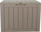 BTEXPERT Indoor Outdoor Storage Box, 30 Gallon Resin Deck Container for Package Delivery Patio Furniture Cushions Garden Tools Pool Sports Equipment UV Resistant Waterproof Lockable