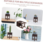 HOMSFOU Antique Chinese Decor Wood Flower Display Stand Vase Holder Decor Plant Pot Stand