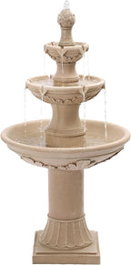 Italian Outdoor Water Fountains Garden Decor - 48.4''H Fountains and Waterfalls Outside, Large Cascading Indoor Floor-Standing Resin Bubbler Fountain Features W/Pump for Patio, Yard and Home