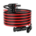 39Ft Solar Cable Solar Extension Cable,10AWG Solar Panel ExtensionCable with Female and Male Connectors,Waterproof Solar ExtensionCable Kit (Red and Black).
