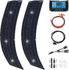 600 Watt Flexible Solar Panel for RV, 2 × 300 Watt 12 Volt Solar Power Panel Kit with 40A Solar Charge Controller Monocrystalline Solar Panels for Camping Off Grid Car Battery Charging Boat