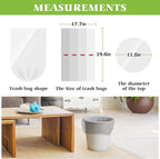 4 Gallon 300 Counts Strong Trash Bags Garbage Bags by Teivio, Bathroom Trash Can Bin Liners, Small Plastic Bags for home office kitchen (Grey)