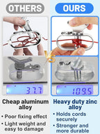 164ft Pool Cover Cable & Heavy Duty Winch Kit - Upgraded Zinc Alloy Spring Loaded Ratchet & Plastic Coated Steel Wire for Above Ground Swimming Pool Winter Close