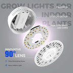 Barrina Orbgrow OG09 Puck LED Grow Light, Pinkish White 54W(6 x 9W, 810 Watt Equiv), Plant Lights for Indoor Plants Full Spectrum, Magnetic & Linkable, Small Grow lamp for Plant Shelf, 6 Packs