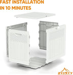 33 Gallon Resin Deck Box, Weatherproof Outdoor Storage Box for Patio, Garden and Yard, Lockable Waterproof Bin for Tools, Cushions, and Accessories, White
