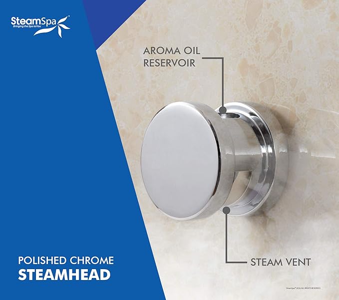 SteamSpa 4.5kW Steam Sauna Generator Executive Bundle 240V Steam Generator with Touch Pad, Steamheads, Pressure Relief Valve, Built-in Auto Drain, LED Light, Filter and Quick Install Kit EXT450CH-A