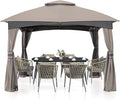 MASTERCANOPY Outdoor Patio Gazebo for Garden with Upgrade Steel Frame and Netting Walls (10x10,Gray)