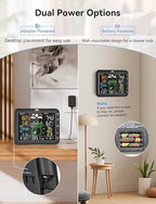 10-in-1 Wireless Weather Station with Outdoor Wireless Sensor,Radio Controlled Clock,Rain Gauge,Wind Speed/Direction,Moon Phase, Barometer,Temperature/Humidity,Weather Forecast (NO WiFi)