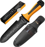 Garden Knife with Sheath, Gardening Tool, Stainless Steel Multi-Purpose Garden Supplies, Ergonomic Handle Hori Hori Knife for Digging, Weeding and Gardening, 7" Stainless Steel Blade, Father's Day Gift
