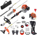 VEVOR 5-in-1 26cc 2 Cycle Gas Powered Dual Sided Hedge Trimmer, Weed Eater, String Trimmer, Edger, Pole Saw Chainsaw Pruner with EPA, CE and EMC Certification