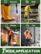 4200PSI Pressure Washer Hose 125FT with 3/8" Swivel Quick Connect for Cold/Hot Water, Kink Resistant Steel Wire Braided, Wear Resistant Power Washer Hose with 2 M22 14mm Adapter Set