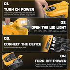 2 Packs Power Inverter Compatible With Dewalt 20V, LIVOWALNY Real 200W Battery Inverter 20V to 110V Power Adapter Charger Adapter Power Station Power Supply 2 USB & 1 Type-C & 1 AC Outlet (No Battery)