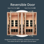 JNH Lifestyles 2-Person Ensi Cedar Home Infrared Sauna Ultra-Low EMF with Red Light Therapy – Indoor Personal Wellness Spa for House and Gym