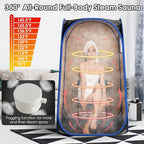 COSTWAY Portable Steam Sauna, Full-Body Personal Sauna Tent w/ 3L Steam Generator, Foldable Chair, Foot Massager, Timer, Remote Control, Indoor Pop-up Sauna Tent for Home Spa Relaxation (Black)