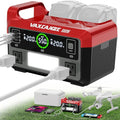 550W Power Inverter for Milwaukee 18V, DC 20V to AC 110V Pure Sine Wave, Portable Power Station with 2 USB Ports & 1 AC Outlet & 1 Type-C Fast Charging, Battery Adapter with LED, Battery Not Included