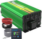 EDECOA 3000 Watt 24 Volts Power Inverter Pure Sine Wave 3000W DC 24V to 120V AC Solar Inverter with 3 Outlets and AC Terminal Block