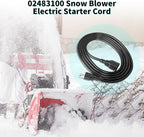 Snow Blower Electric Starter Cord 02483100 - Compatible with A riens Snowblower SS322 SS522 SS522C, MTD 629-0071 929-0071 929-0071B 6219MA, Te cumseh 32450B, Replace A riens Electric Start Cord Part