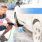 Pressure Cleaner 5000 PSI,2.8 GPM Power Cleaner with Foam Cannon,Portable Cleaner with 33ft Hose Reel,4 Nozzle Tips,and Soap Bottle for Cars/Home/Driveways/Patios/Decks/Fences(Blue)