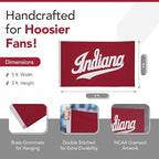 Indiana Hoosiers College Sports Printed Flag - NCAA Licensed - Nylon - School Banner (White, Red) (3' x 5')