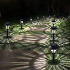 6 Pack Solar Pathway Lights Outdoor - Bright Solar Powered Garden Lights with Warm White LED, Auto On/Off Waterproof Path Lights Decorative, Landscape Lighting for Yard Patio Walkway Driveway