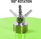 17" Pressure Washer Surface Cleaner with 4 Wheels, Coated Green Stainless Steel Power Washer Surface Cleaner for Driveway Sidewalk, 1/4" Quick Connector 2 Extension Wand, 4000 PSI