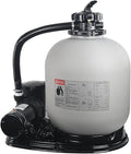 XtremepowerUS 19" inch Sand Filter with 1.5HP Pool Pump 4500GPH Above Ground Swimming Media System, Gray
