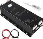 WZRELB 7000W 24V Pure Sine Wave Inverter,24 Volt DC to AC 120V 240V Split Phase Power Inverter,2*AC Hardwire Terminal,14KW Surge,High Efficiency up to 91.6%,Wireless Remote