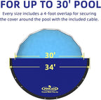 Pool Covers for Above Ground Pools - 30 ft Round Winter Pool Cover, Extra Durable Cold- and UV-Resistant Heavy-Duty Swimming Pool Cover for Winterizing