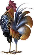 Rooster Garden Statues,Vintage Chicken Statue for Outdoor Decor, Regal Mighty Metal Rooster,Perfect Handmade Gift for Housewarming, Frinds, Garden Lover