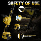Mini Chainsaw Cordless 6 Inch 3000mAh Battery Powered Electric Brushless Handheld Chain Saws, Up To 100minX2 21V, Saw Pruning Shears Chainsaw for Tree Branches,Courtyard,Household and Garden