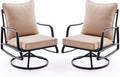 Soohow Patio Furniture Set of 2, Outdoor Swivel and Rocking Patio Chairs with 4" Thick Cushions, Bistro Set for Porch, Balcony, and Backyard