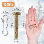 Biggun 10 Sets of Shear Pins & Cotter Pins for Snowblower - 738-04124 and 714-04040 Replacement Shear Pin Kits Compatible with MTD Craftsman Cub Cadet Troy Bilt Snowblowers