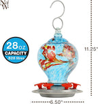 Nature's Way Bird Products Sunny Day AGF3 Hand Blown Artisan Gravity Hummingbird Feeder, 28 Oz
