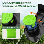 4 Pack String Trimmer Replacement Spool Cap for Greenworks, Weed Wacker String Parts Trimmer Line Cap Covers Compatible with Greenworks Cordless Weed Eater
