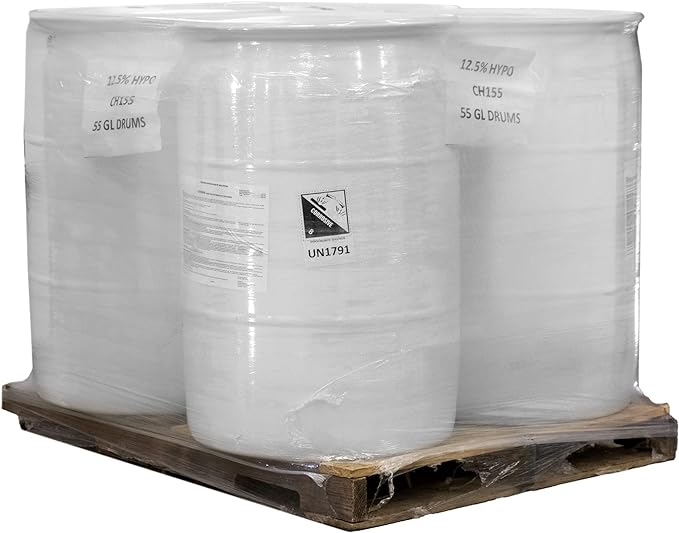 Bulk Liquid Chlorine (12.5-15% Sodium Hypochlorite) 4-55 Gallon Drums