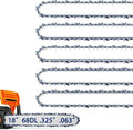 5 Pack 18 Inch Chainsaw Chains Fits Stihl .325" Pitch .063" Gauge 68 Drive Links, Fits Stihl (PRE 2023 .063" Gauge) MS251, 025, MS 230, MS250, V68, L68 (5 Chains)