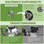 Steel Wire Grass Trimmer Head, Upgrade Bold 2.3 Times Steel Wire Weed Eater Head, for High-Power Lithium-Ion and Gasoline Weed Cutters, with Adapter, Wire Weed Trimmer Head（High Power 8In 6 Blade）