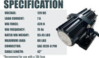 VIB80 12VDC Vibrator Vibration Motor for Salt Sand Spreader and Concrete Mixer 75Hz 80LBS