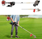 Weed Trimmer/Grass Cutter/Lawn Edger, 26CC 0.65KW 8500r Single Cylinder Air Cooled 2-Cycle Gasoline Engine with 2 Blade Heads, Handle & Shoulder Strap