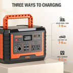 EBL Portable Power Station 500, 519.4Wh Outdoor Solar Generator with 110V/500W AC Outlet for Home Use, Emergency Backup, Camping