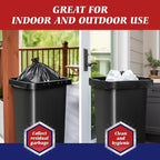 Teivio 55-60 Gallon Black Trash Bags | 170 Bags Extra Large Multi-Use Heavy Duty Commercial Garbage Bags | Lawn And Leaf Bags | Outdoor Yard Waste Bag | Contractor Workshops Trash Bin Liner
