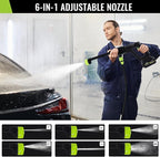 Cordless Pressure Washer Battery Powered, 870 PSI/60 Bar Portable Power Pressure Washer 48V with 6-in-1 Nozzle, Foam Pot, Hose for Garden Car Floor Yard Fence Wall Cleaning