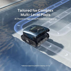 Beatbot AquaSense 2 Ultra Cordless Robotic Pool Cleaner for Complex Pools, Mapping with AI Camera, 5-in-1 Cleaning, Smart Surface Parking, Skimmer with APP Control, Water Clarification – Abyssal Blue