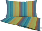RSH DECOR: Sunbrella Pillow Covers Set of 2 | Covers Only - 20" x 12" | Outdoor Lumbar Pillow Covers Crafted with Sunbrella Performance Fabric | Astoria Lagoon