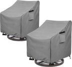 Okcool Outdoor Swivel Chair Cover 2 Pack,Outdoor Furniture Patio Chair Covers Waterproof Clearance,(33"W x 35"D x 38.5"H) Outdoor Lawn Patio Furniture Covers,Grey