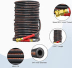 Pressure Washer Hose 125FT, 4800PSI High Tensile Wire Braid Kink Resistant Power Washer Extension Hose, 3/8" Flexible Replacement Hose with 3/8 Quick Connect