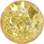 uxcell 30mm/1.2" Crystal Sphere Ball Ice Cracked Glass Solid Decorative Sphere Crystal Ball Prop Ornament for Feng Shui Divination Fortune Telling Tabletop Fountain Decoration, Yellow