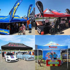 Custom Canopy Tent 10x15 with Logo- Pop Up Canopy Tent Packages for Outdoor and Trade Show Events - Nano-Grade Water Repellent Heavy Duty (1 Full Wall + 2 Half Wall)