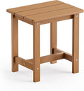LUE BONA Outdoor Side Table, HDPS Small Adirondack End Table for Patio, Porch, Deck, Weather Resistant, Easy Maintenance, Indoor or Outdoor Use, Teak Color
